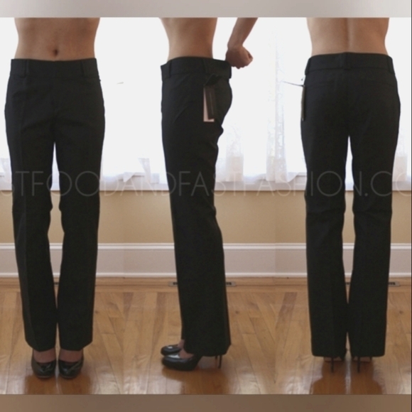Banana Republic Black Wide-leg Jackson Fit Mensware Inspired Trousers - Size 8L - Picture 1 of 9